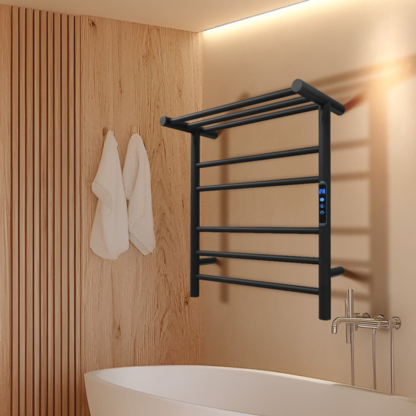 KWW Remotely Controlled Towel Warmer Rack For Bathroom, Electric Heated ...